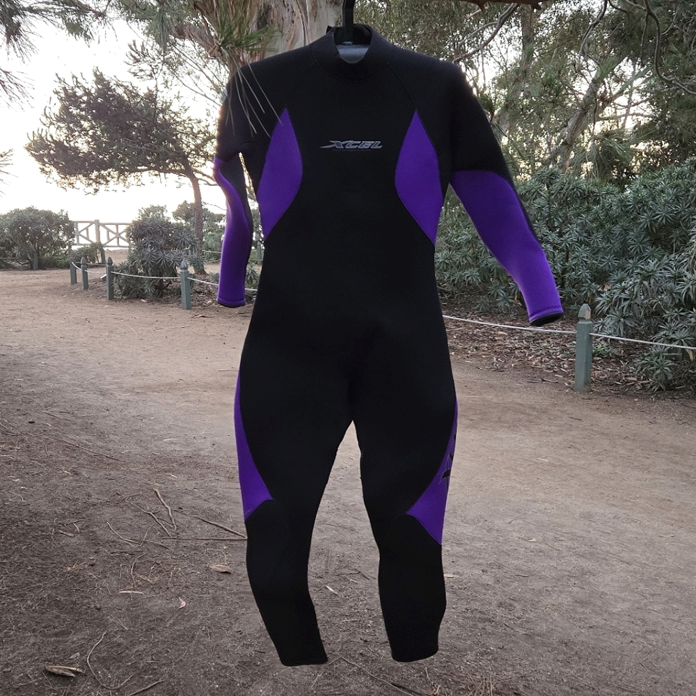 XCEL Black & Purple Cold Water 7.5mm Wetsuit